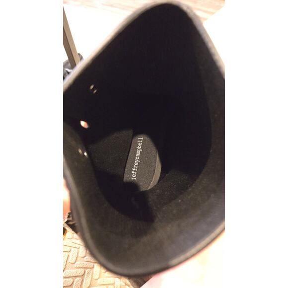 Jeffrey Campbell Women's Black Moto Boots Size 6 Silver Accents - Picture 7 of 8